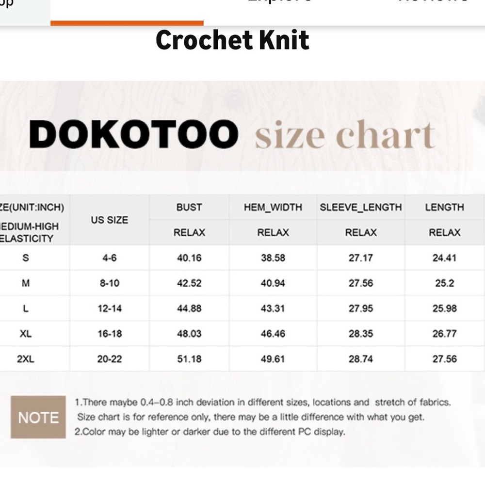 NWT/Dokotoo Cardigan Sweater/Long Sleeve Crochet Knit/Size: S - Picture 16 of 16